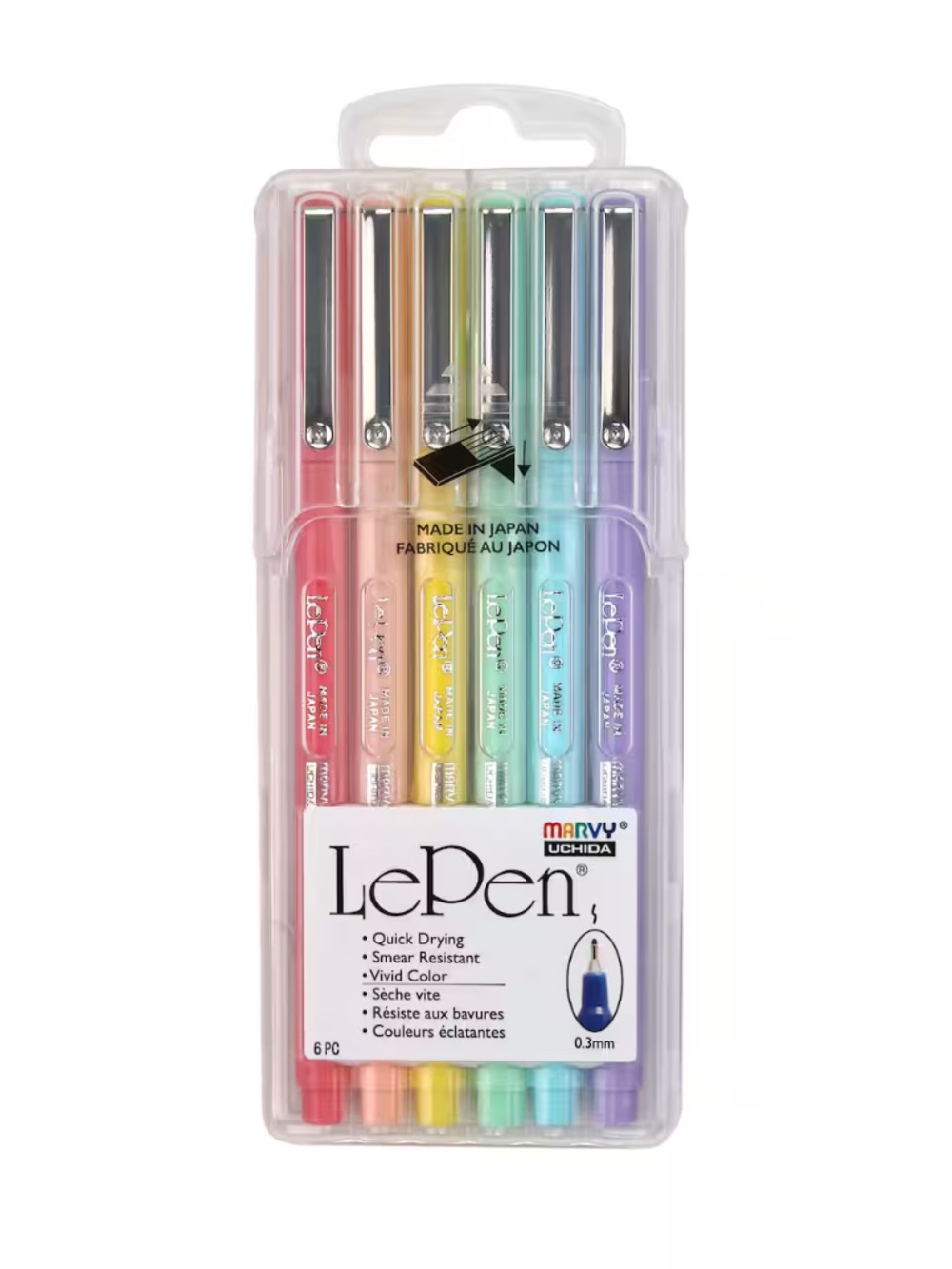 Marvy Uchida LePen - Pastel Colors - 6 Ct (4300-6P) NEW